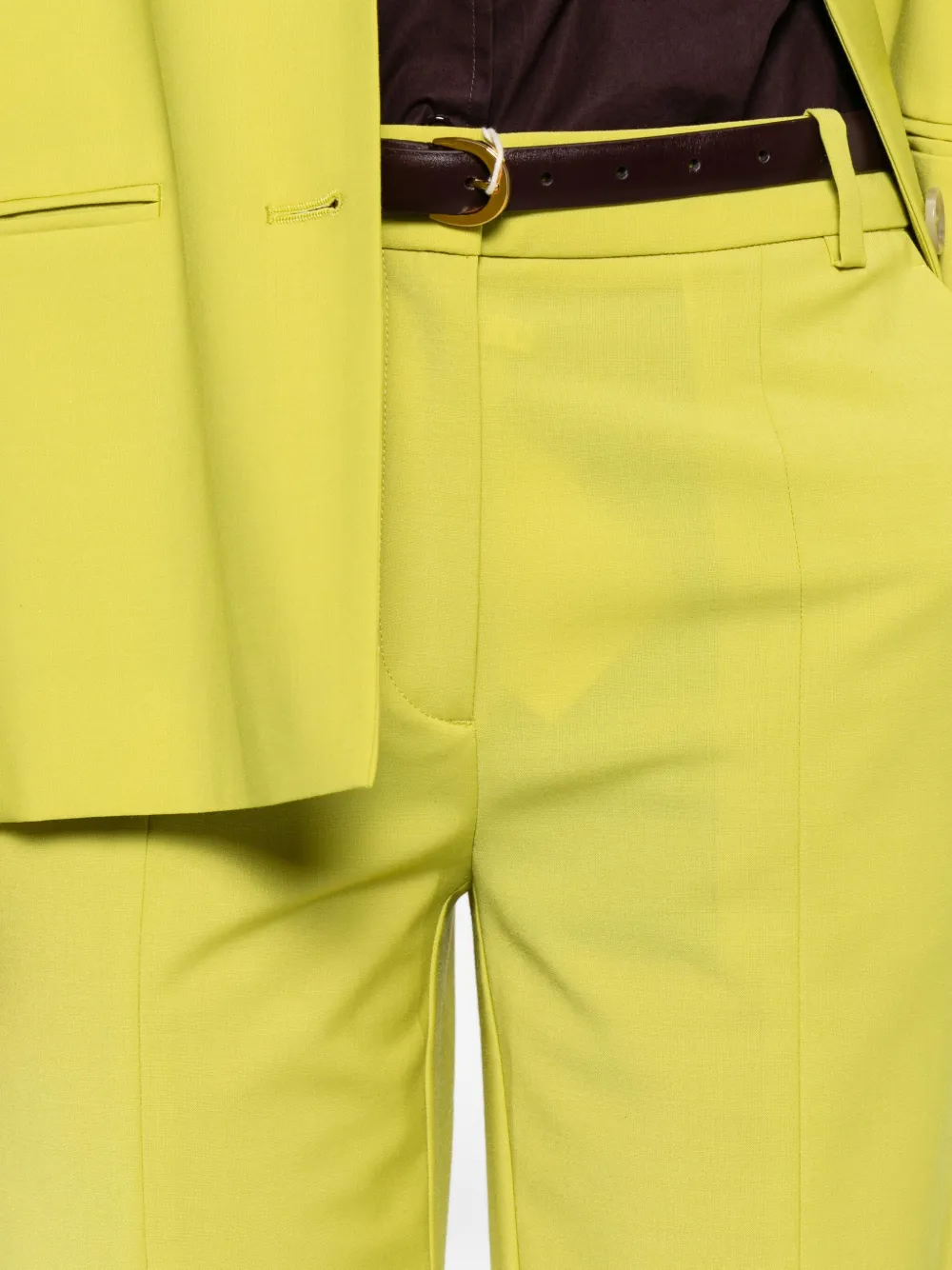 Marc O'Polo split-hem straight trousers Groen