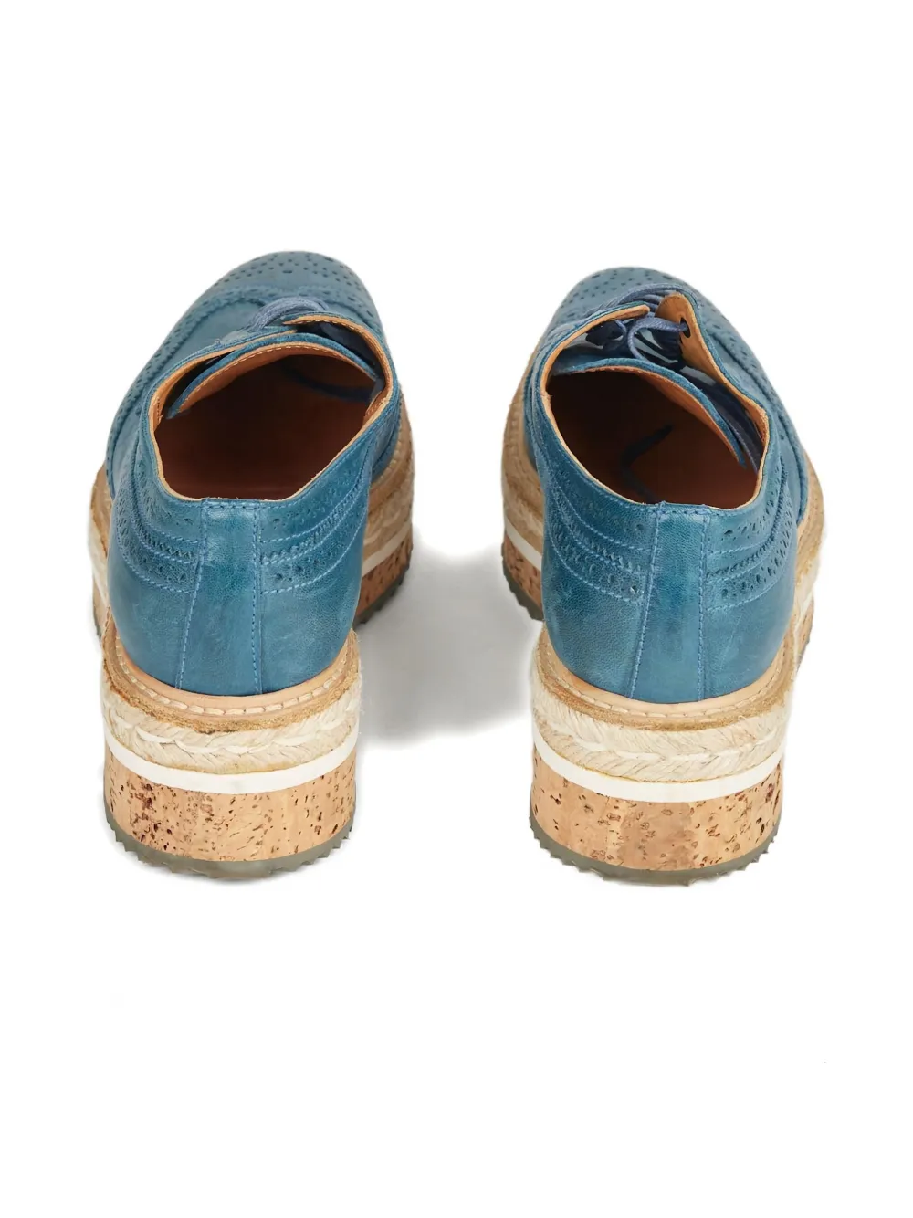 Pre-owned Prada 2010 Leather Espadrilles In Blue