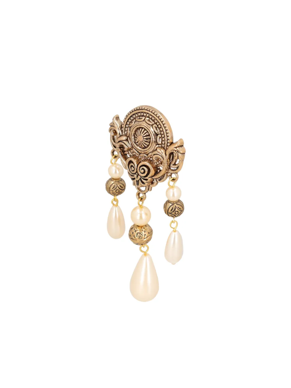 Pre-owned Ugo Correani Vintage Fuax-pearl Dangle Earrings