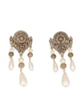 Ugo Correani Vintage fuax-pearl dangle earrings - Gold