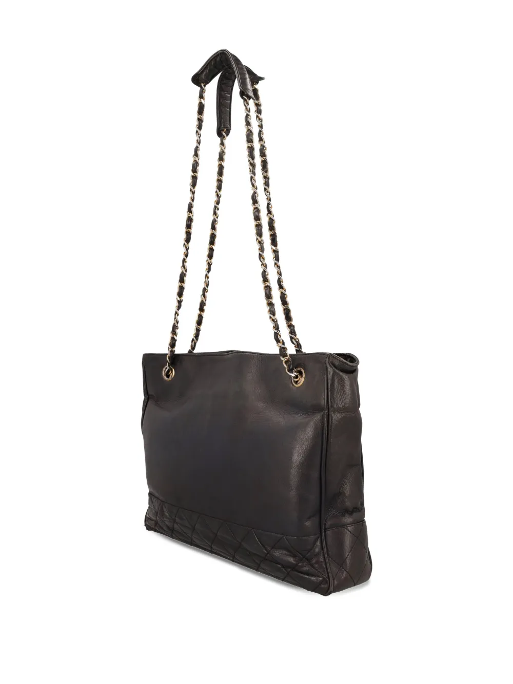 Pre-owned Chanel Chain-strap Shopper Tote Bag In Blue