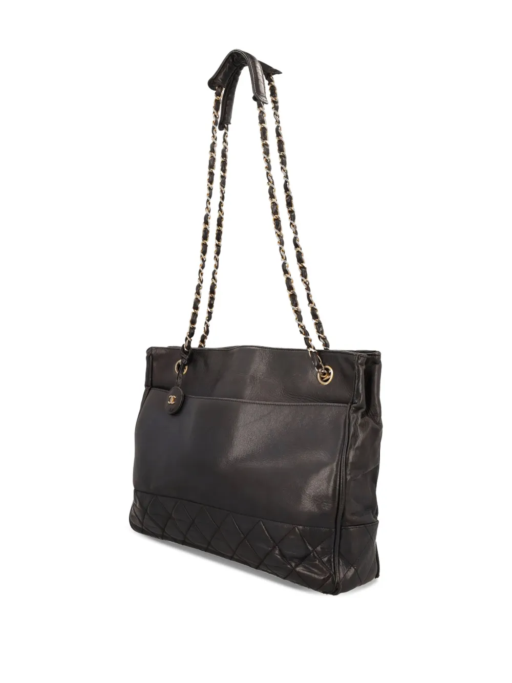 Pre-owned Chanel Chain-strap Shopper Tote Bag In Blue
