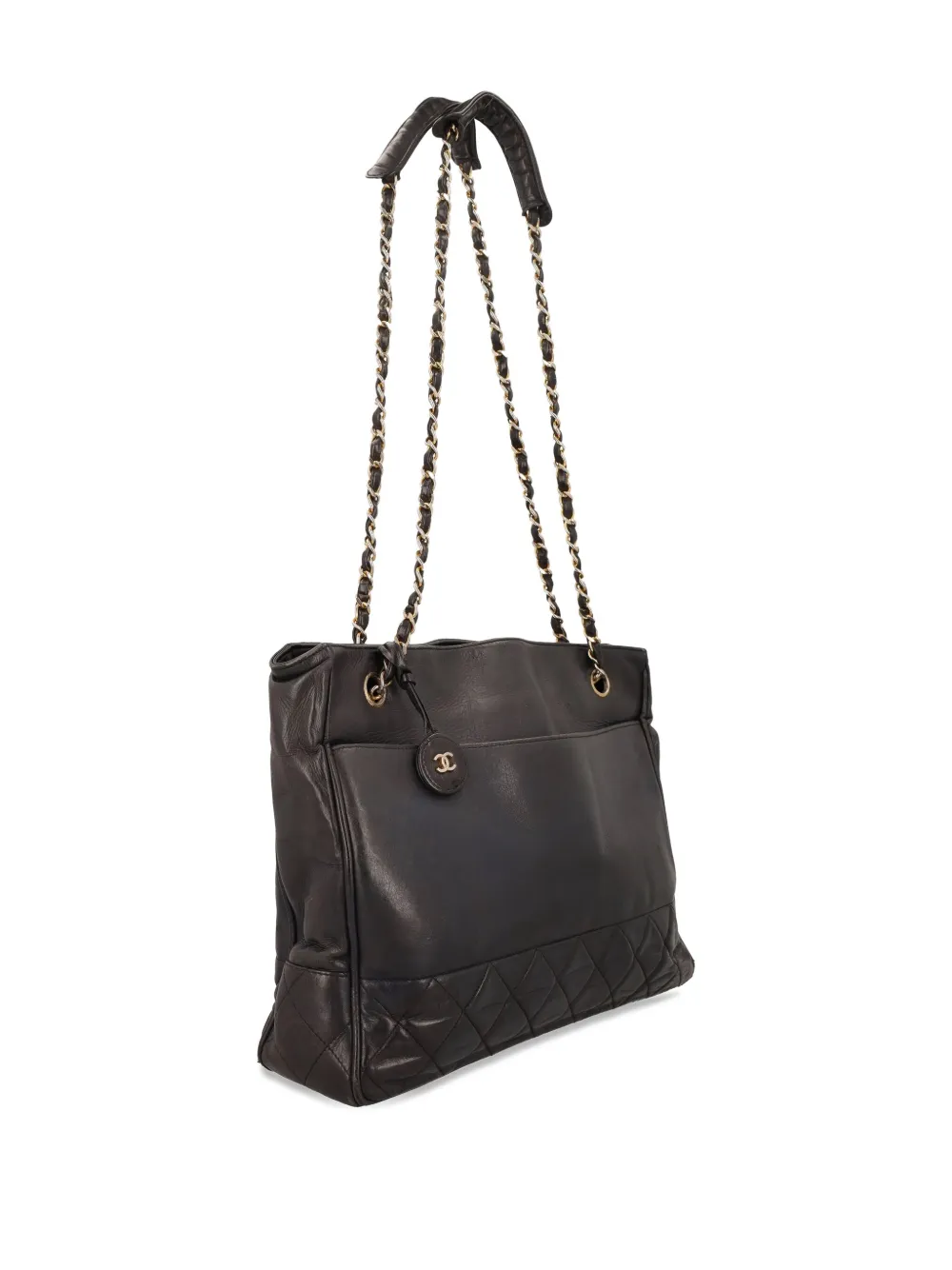 Pre-owned Chanel Chain-strap Shopper Tote Bag In Blue