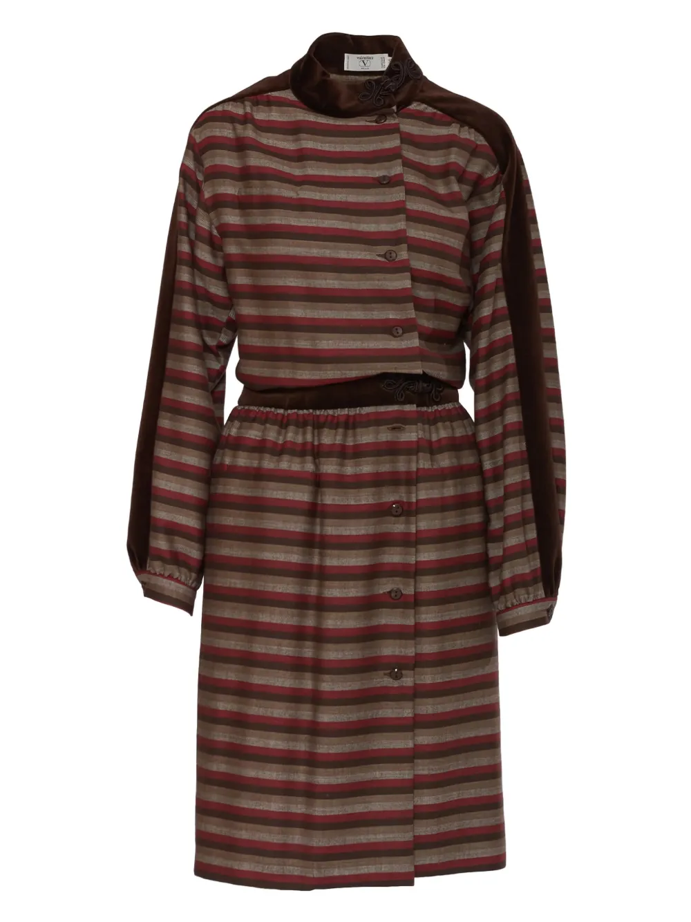 striped midi dress