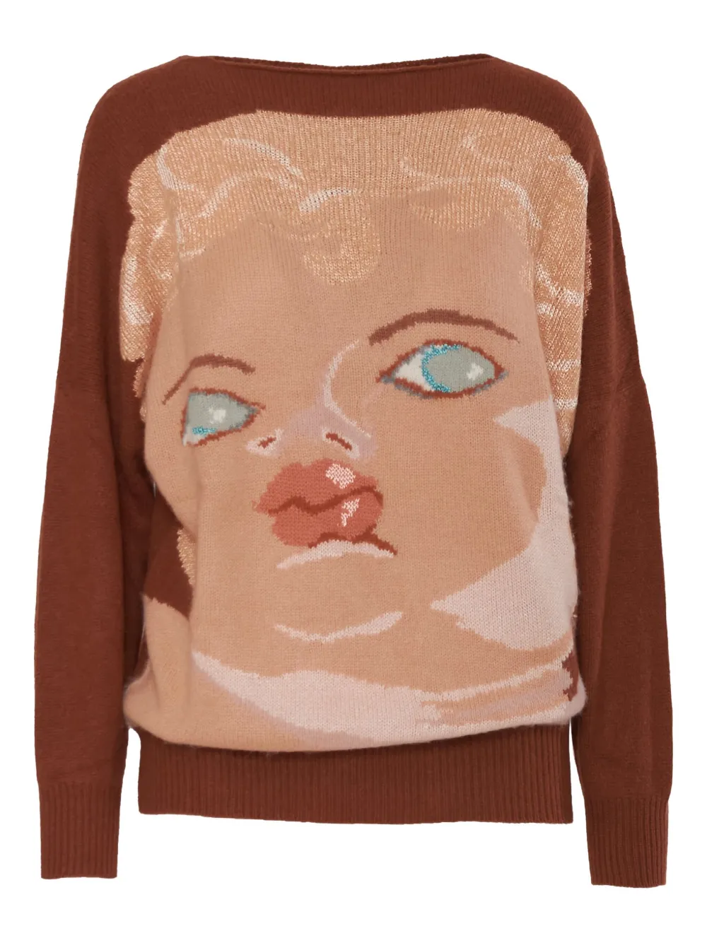 Krizia Pre-Owned Klassischer Intarsien-Pullover | Braun | Image 1