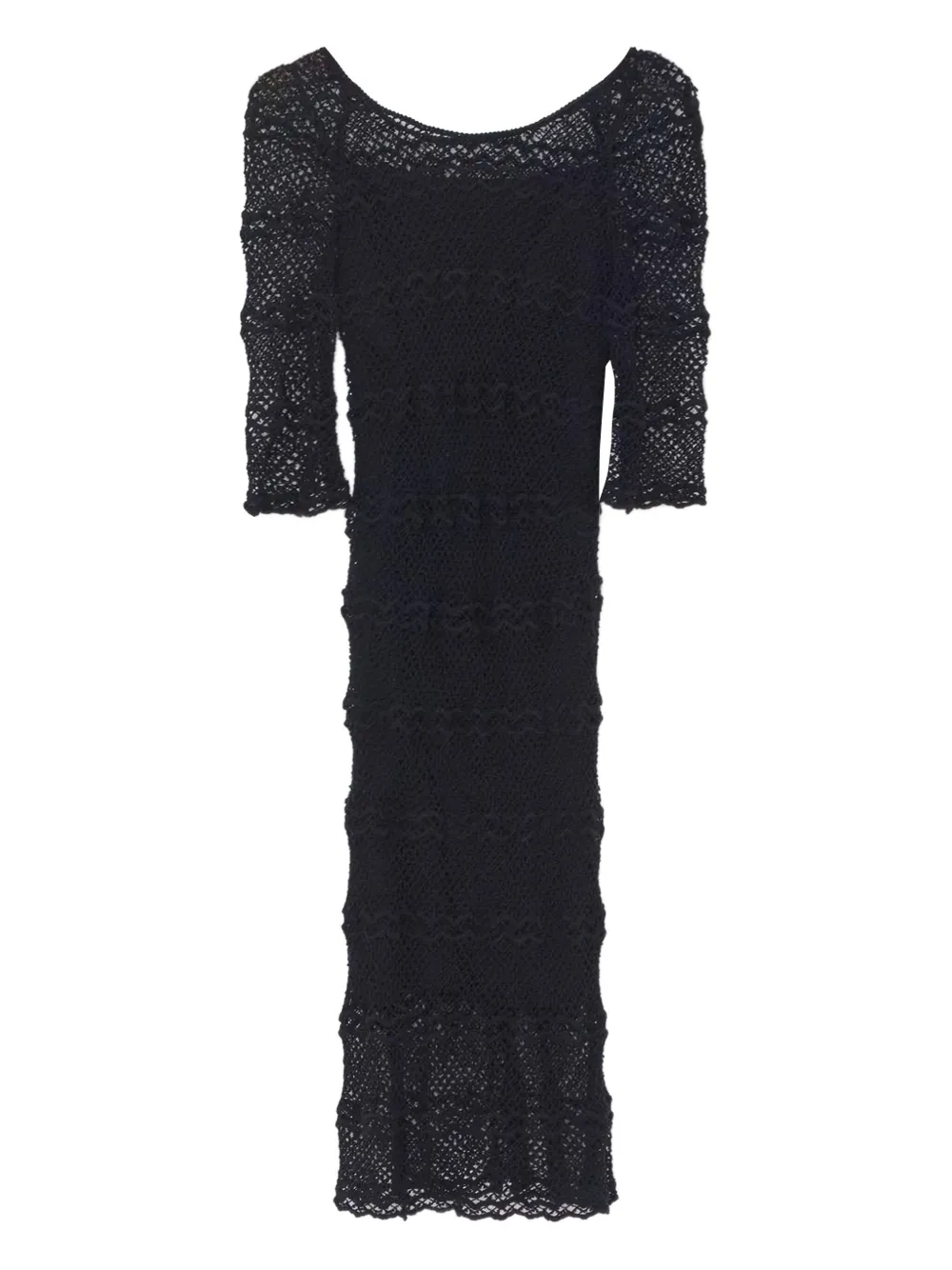 Alberta Ferretti Vintage 2000s openwork-design dress | Black | Image 1