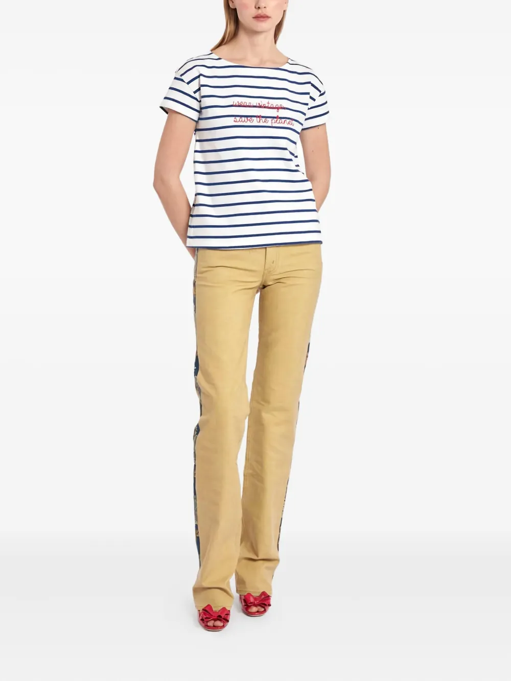 CAVALLI E NASTRI VINTAGE T-shirt a righe Pre-owned - Bianco