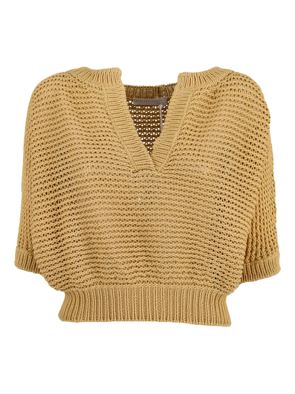 Fabiana Filippi open-knit top | Yellow | Image 1