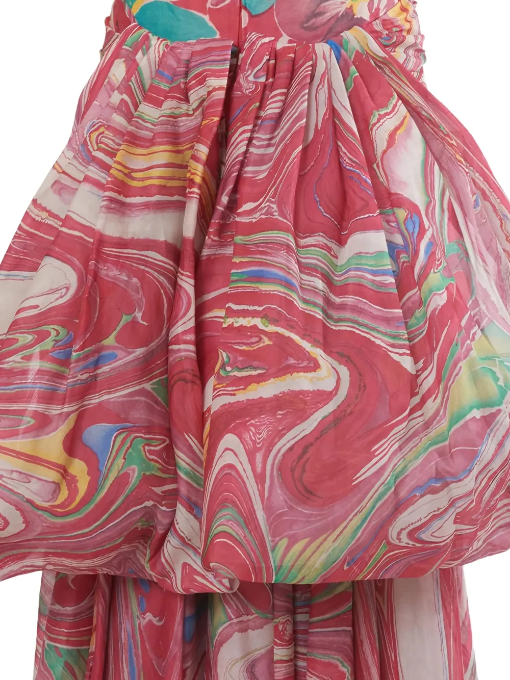 Pre-owned Lancetti Vintage Floral-print Organza Maxi Dress