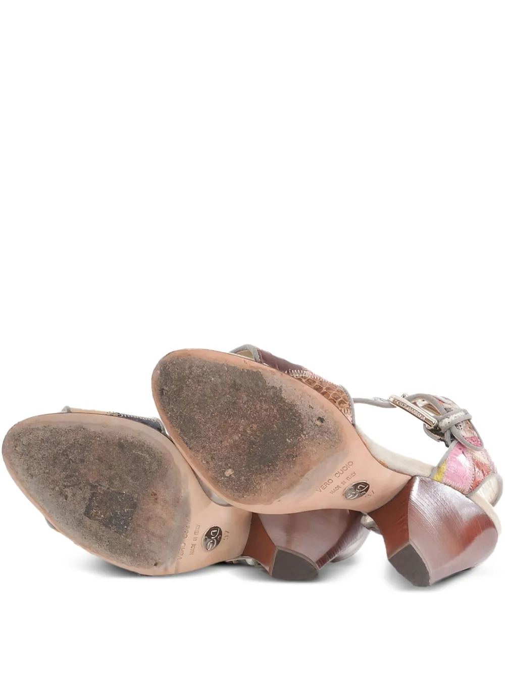 Pre-owned Dolce & Gabbana Patchwork-design Sandals