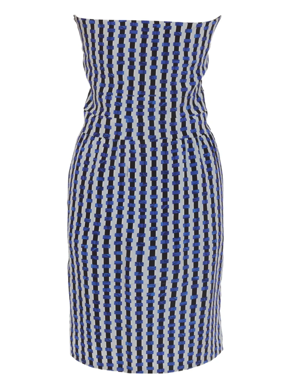 Gucci Pre-Owned Jurk met geometrische print - Blauw