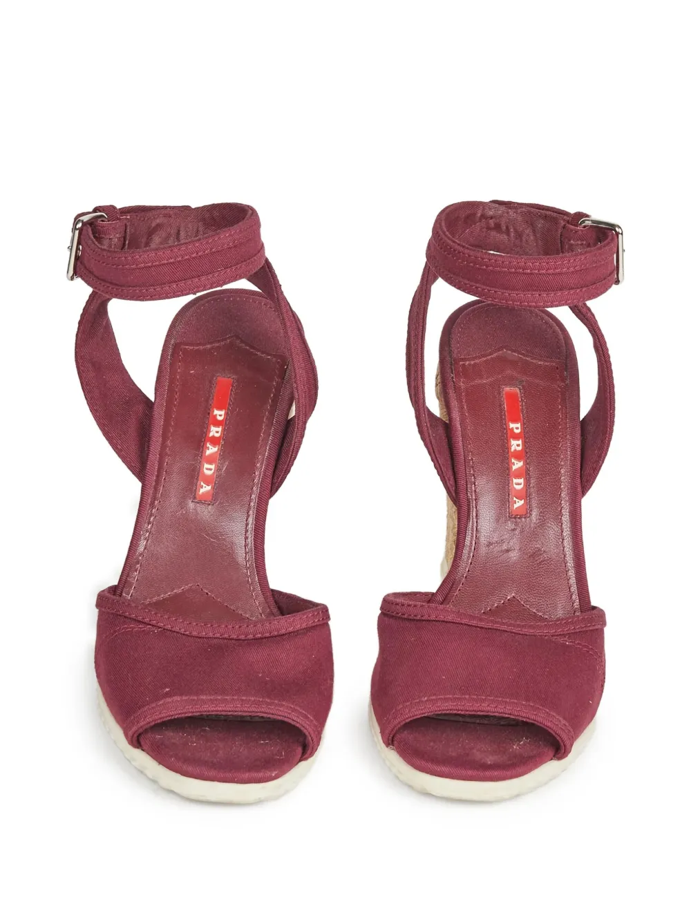 Prada Pre-Owned 2010 110mm wedge espadrilles | Image 2