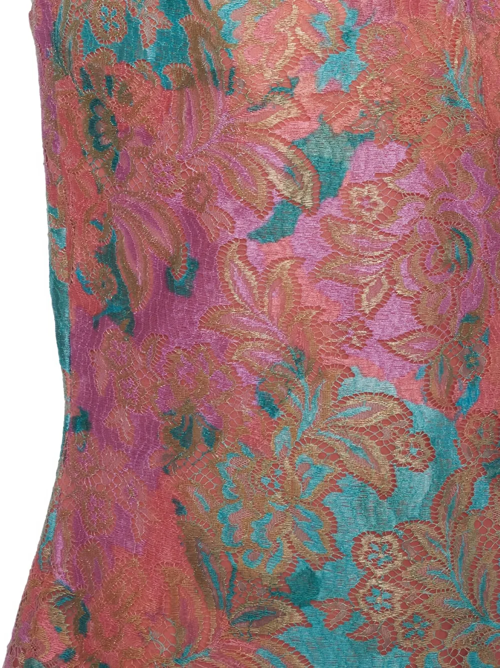 Pre-owned Andrè Laug Vintage Printed Asymmetric Dress
