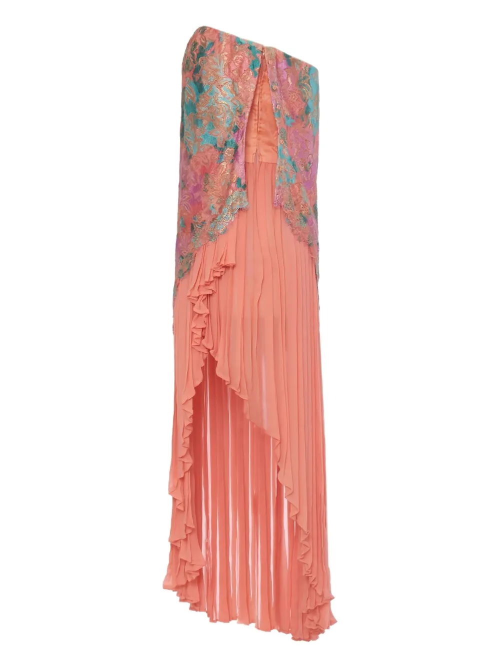 Pre-owned Andrè Laug Vintage Printed Asymmetric Dress