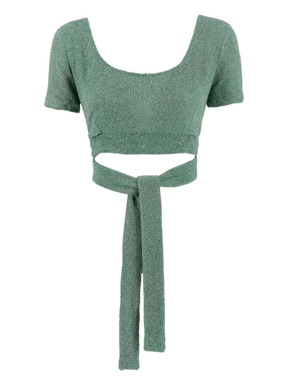 Fendi Pre-Owned bead-embellished top | Green | Image 1