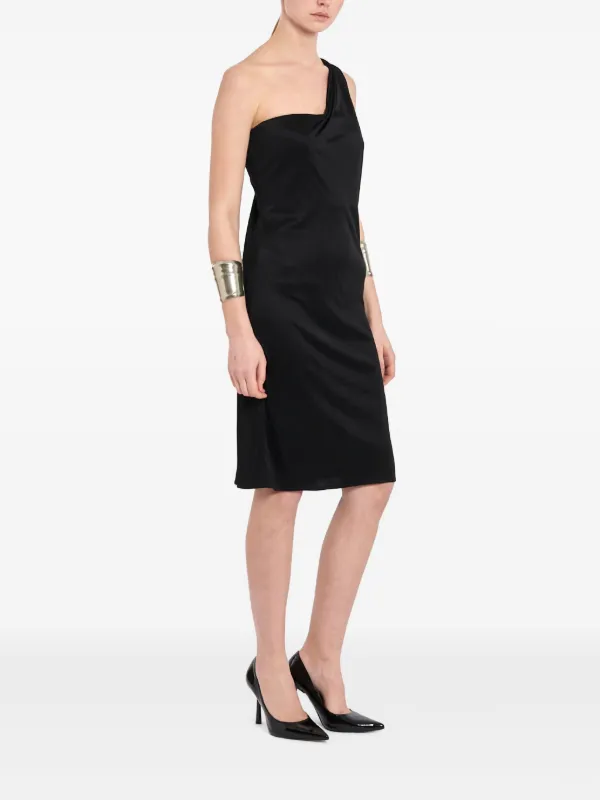 Versace Pre-Owned 1990s one-shoulder Midi Dress | Black | FARFETCH IN