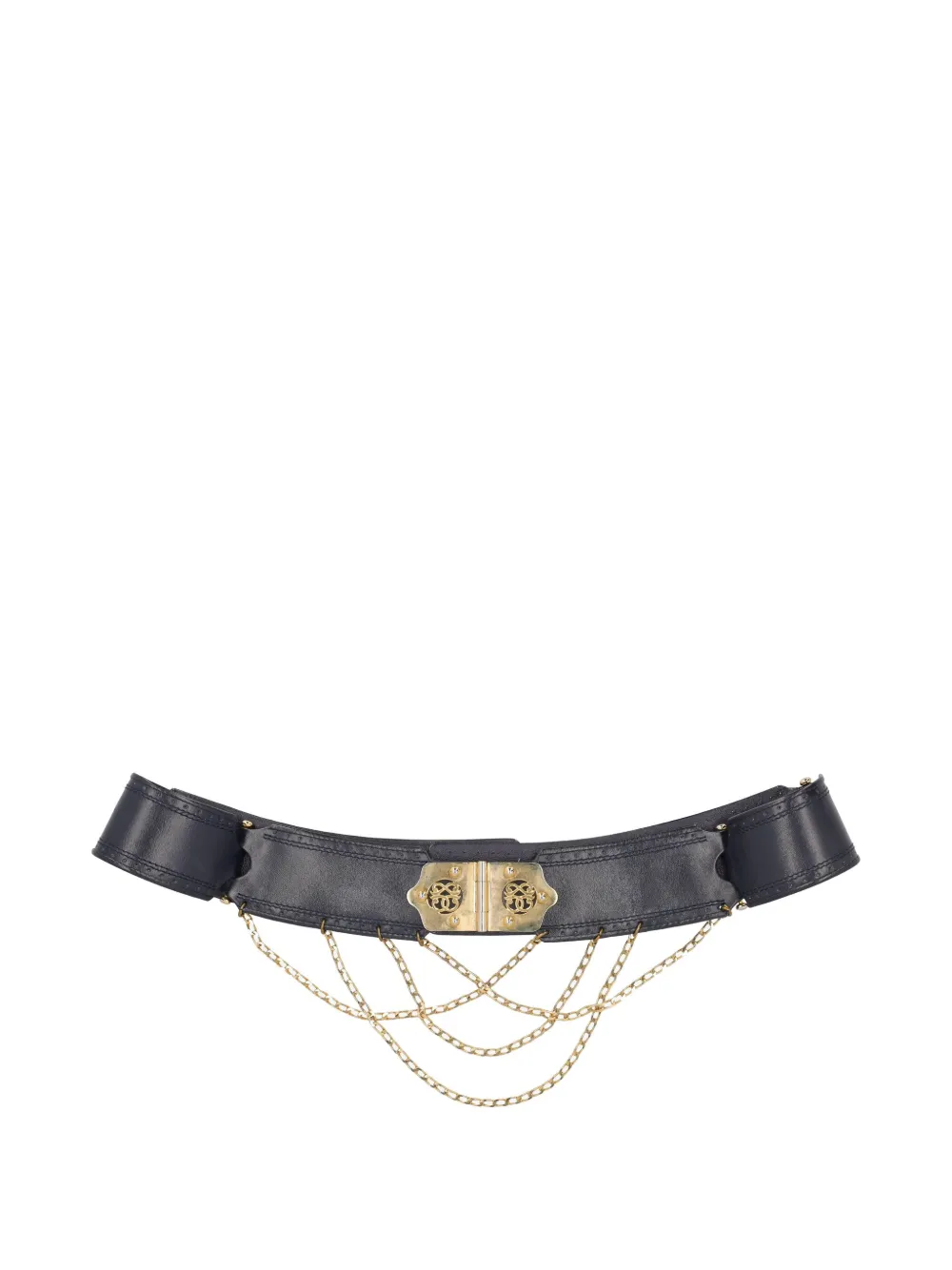 Pre-owned Pirovano Vintage Leather Chain Belt