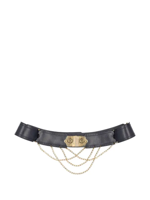 Pirovano Vintage leather chain belt