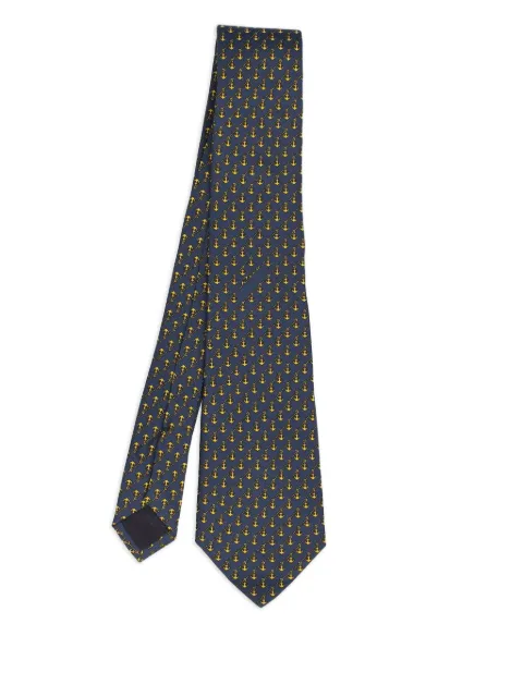 Vintage silkeslips med ankermotiv