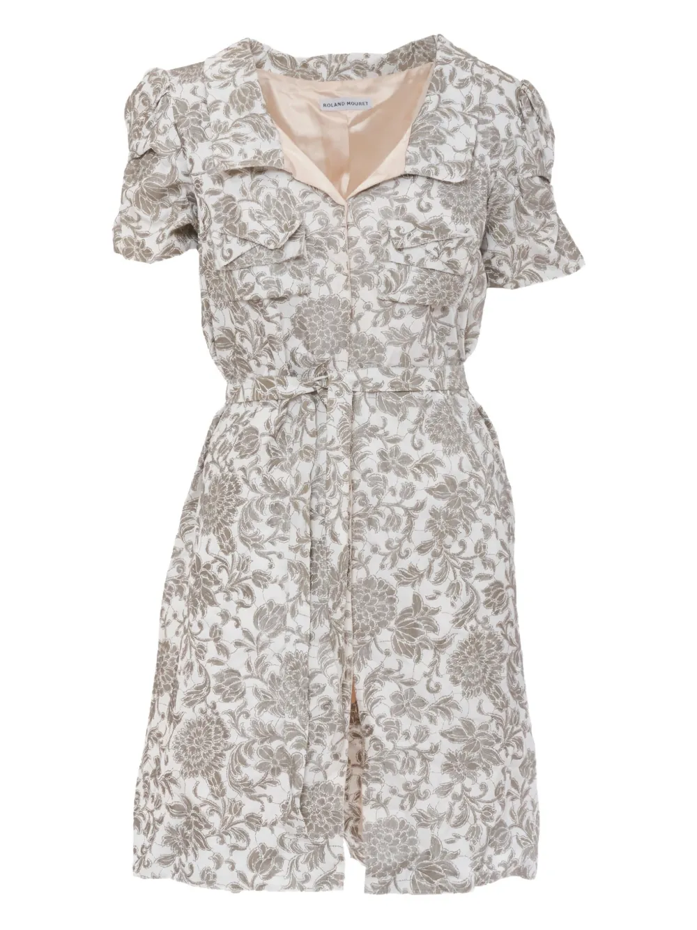 Roland Mouret floral-jacquard shirt dress | Grey | Image 1