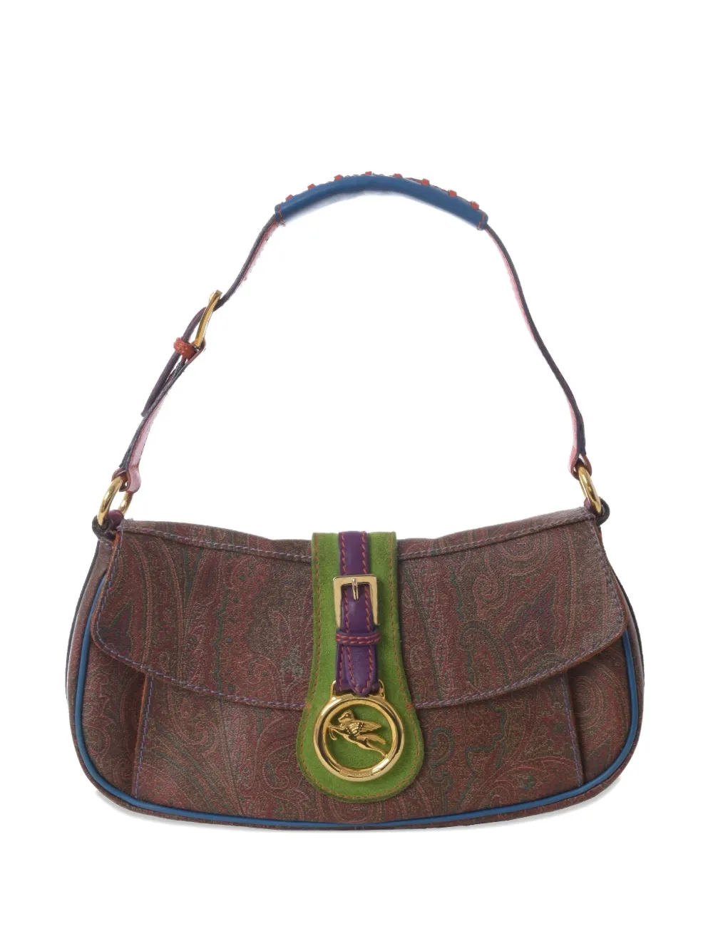 Etro Pre-Owned axelväska i läder | brun | Image 1