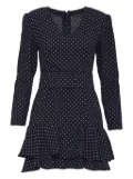 Vintage pre-owned polka dot-print dress - Blue