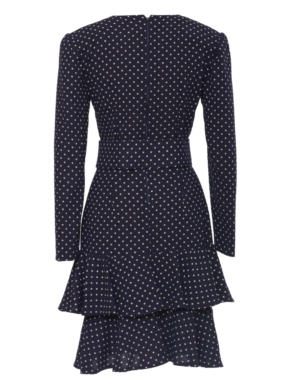 Vintage pre-owned polka dot-print dress - Blauw