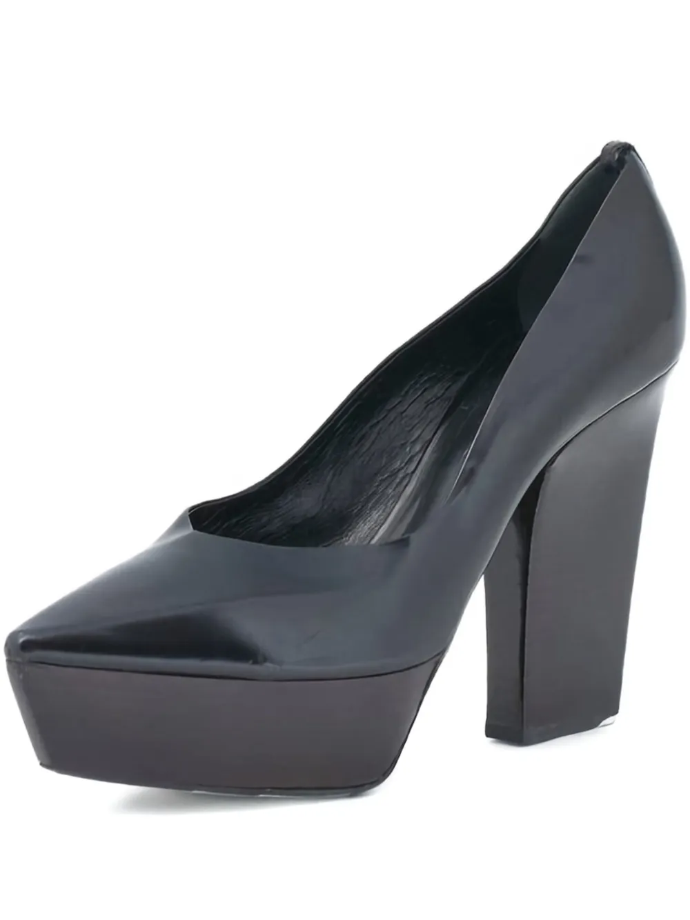 120mm leather pumps