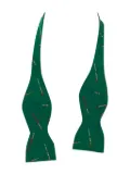 Vintage 1980 silk bow tie - Green