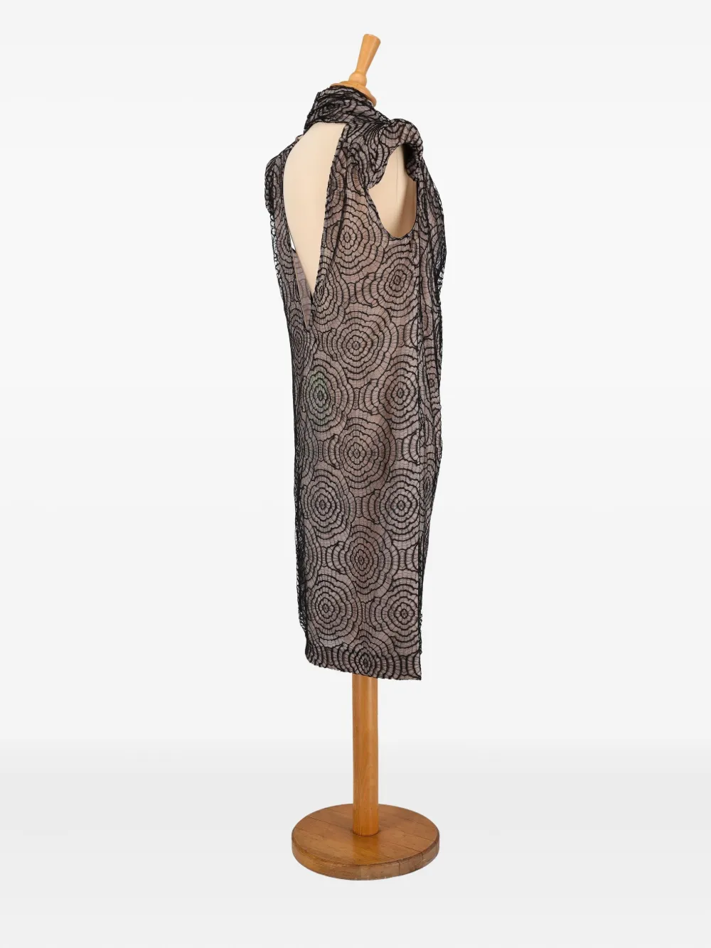Mila Schon Vintage pre-owned silk midi dress - Beige