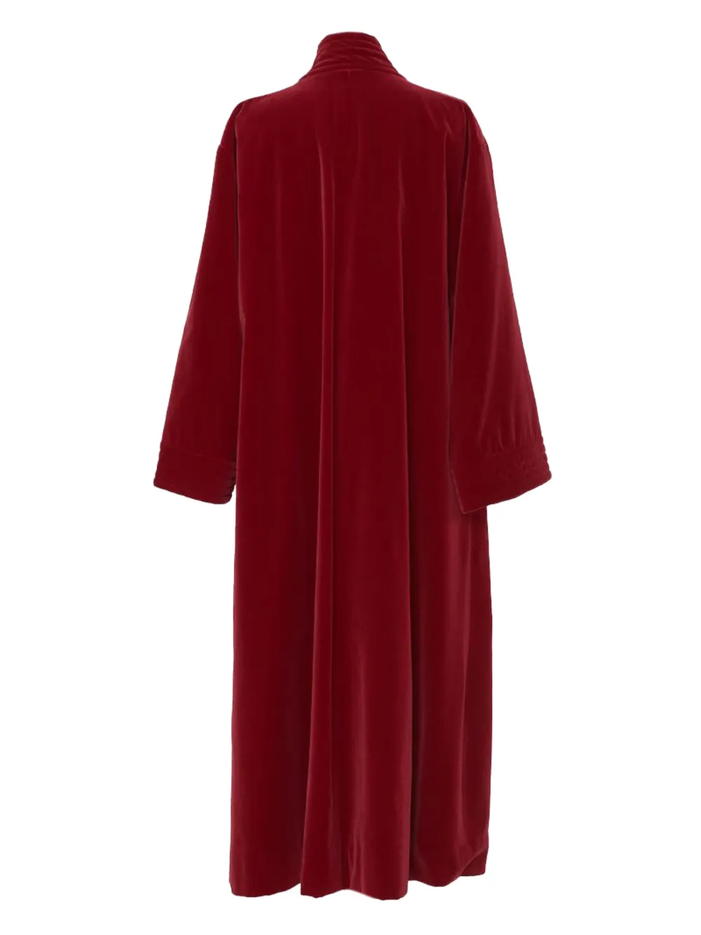 Saint Laurent Pre-Owned 1970's velvet long coat - Rood