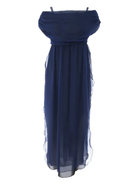 Krizia Pre-Owned silk organza long dress
