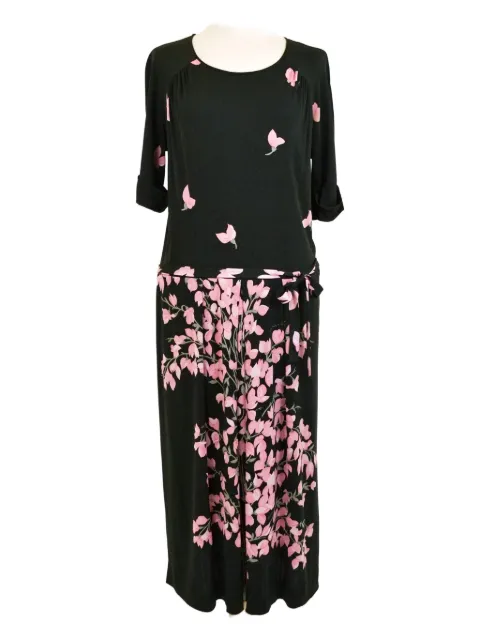 De Parisini Vintage 1970s floral-print silk dress