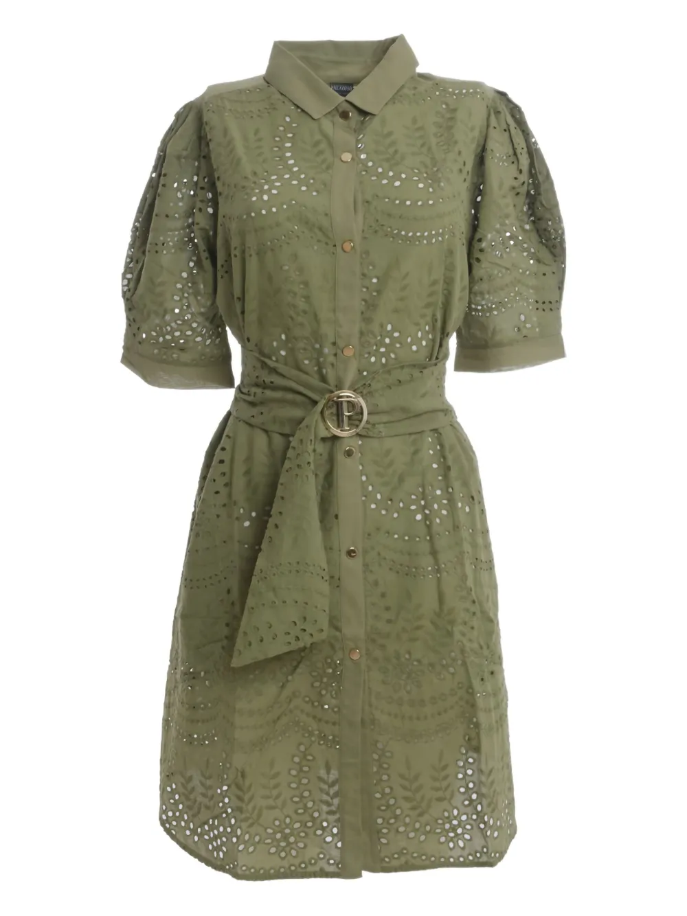 Paladini robe mi-longue à taille ceinturée | vert | Image 1