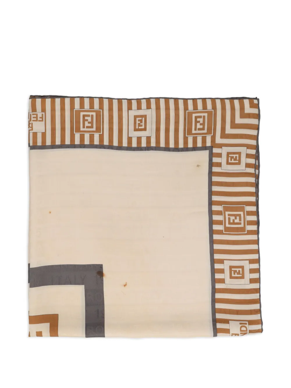 Fendi Pre-Owned monogram-print foulard | Neutrals | Image 1