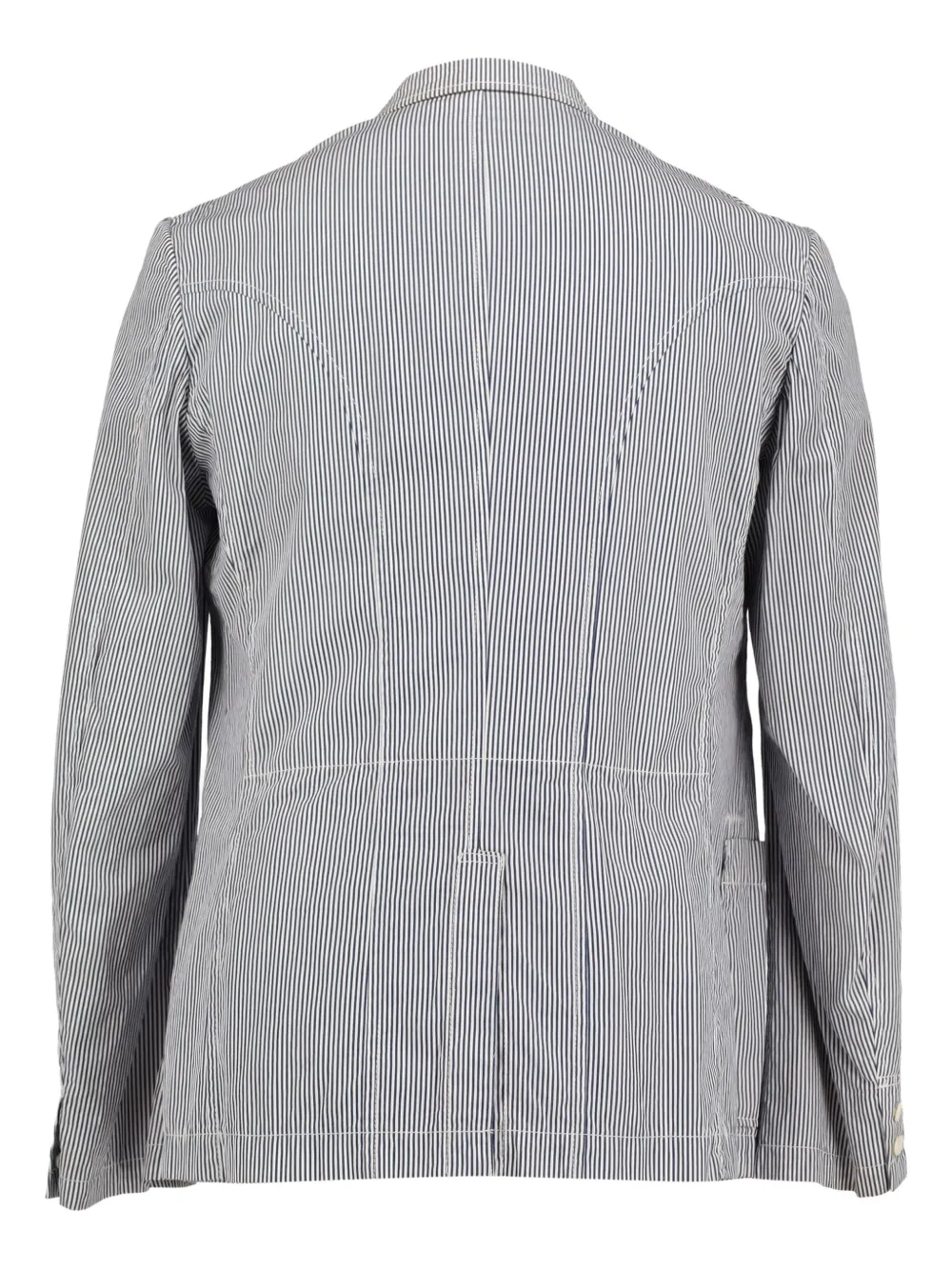Junya Watanabe Comme des Garçons Pre-Owned blazer de algodón con rayas estampadas | azul | Image 1