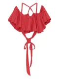 ALESSANDRO DE BENEDETTI pre-owned ruffled crop top - Red