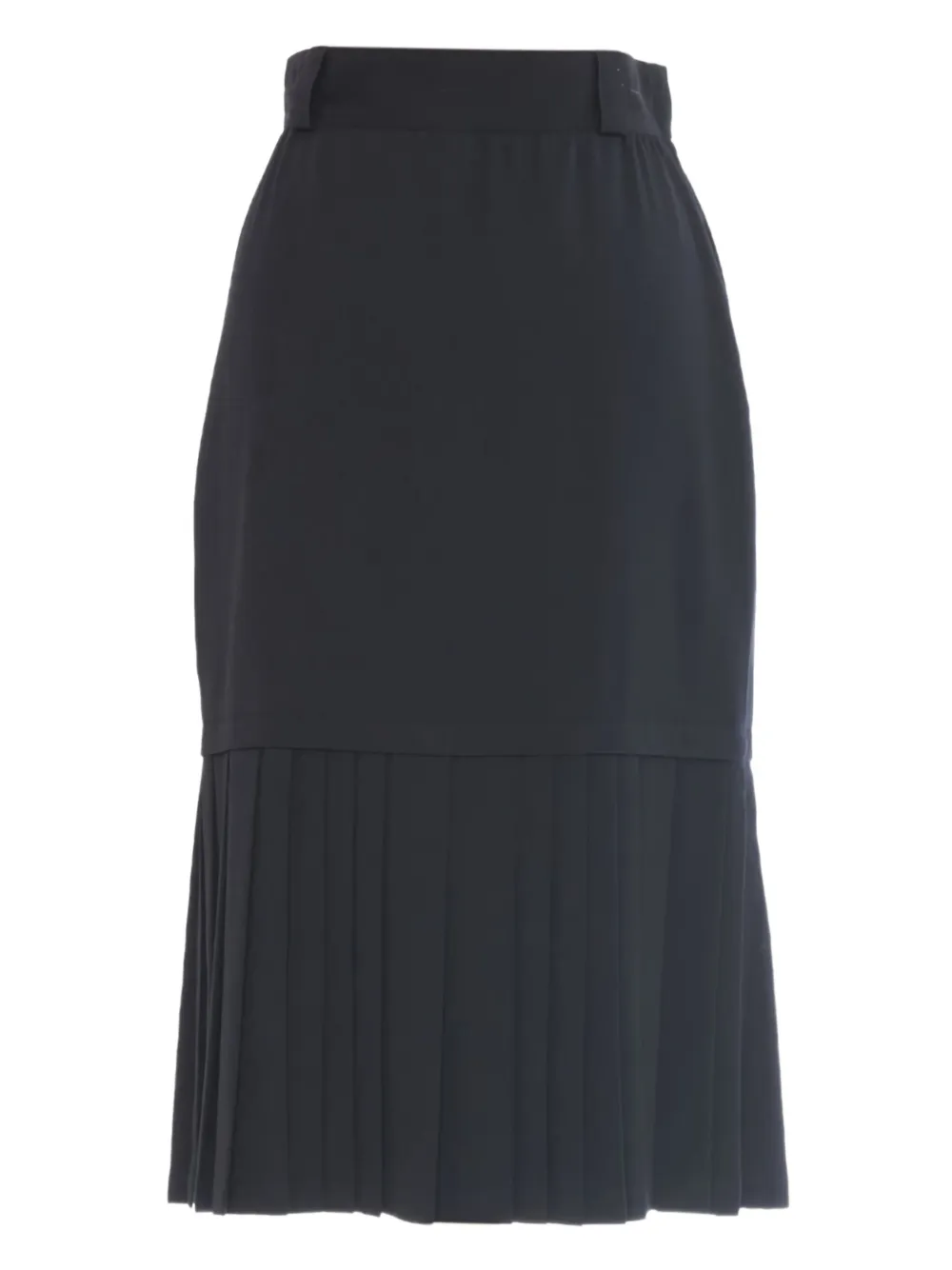 Pre-owned Versace Wool Pleated Skirt