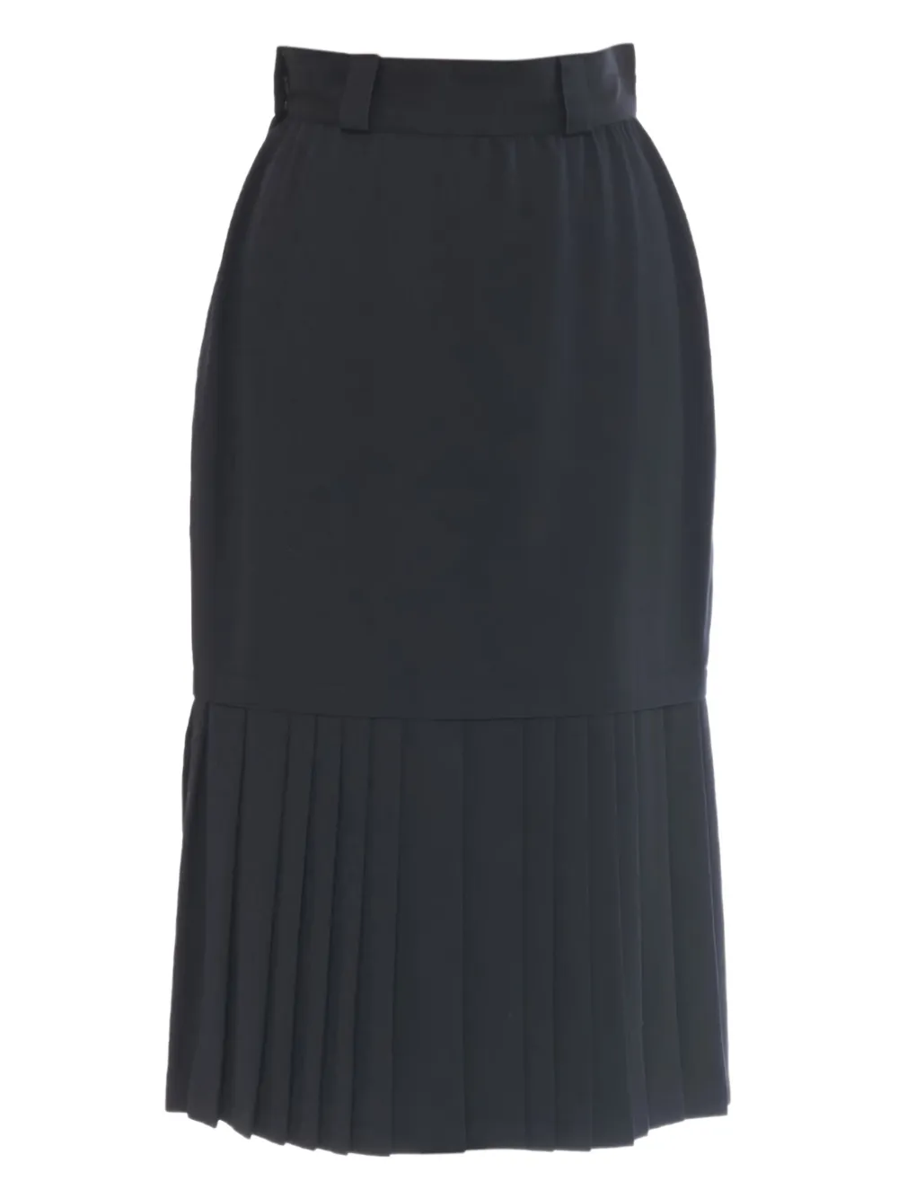 Pre-owned Versace Wool Pleated Skirt