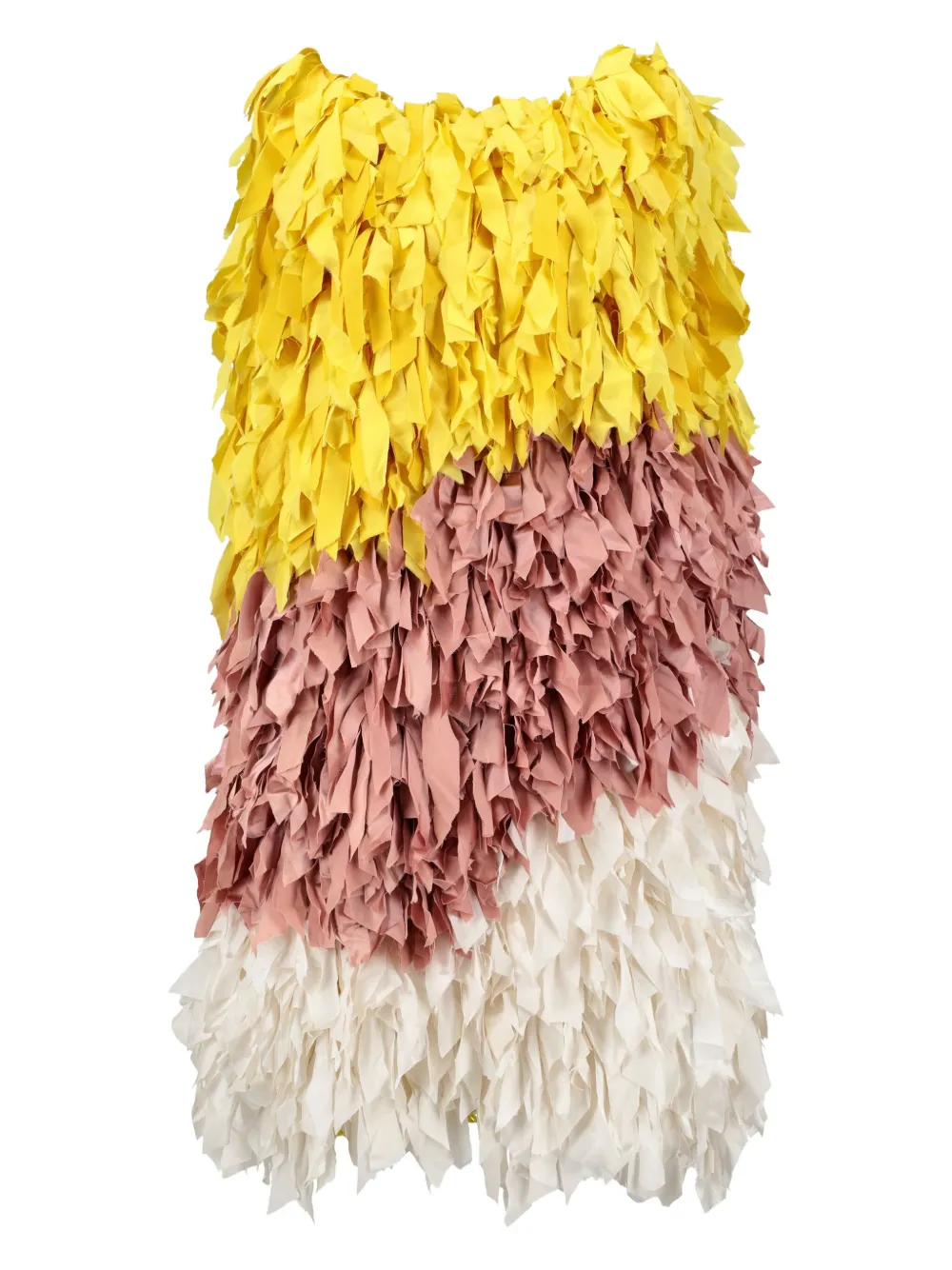 Gianluca Capannolo vestido corto con flecos | amarillo | Image 1