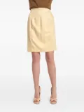 Genny Vintage 1990s silk skirt - Yellow