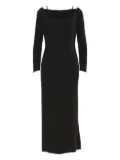 Thierry Mugler Pre-Owned 1990s squared-neckline long-sleeve dress - Black