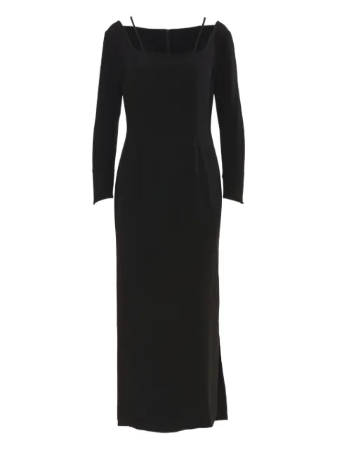 Thierry Mugler Pre-Owned 1990s squared-neckline long-sleeve dress