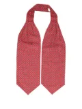 Vintage patterned silk scarf - Red