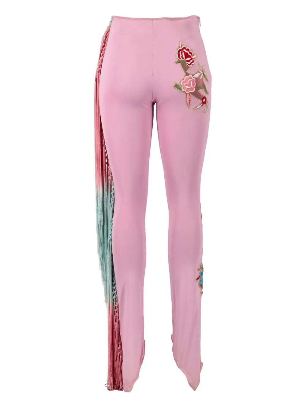 Pre-owned Voyage Et Cie The Original Fringed Trousers In Pink