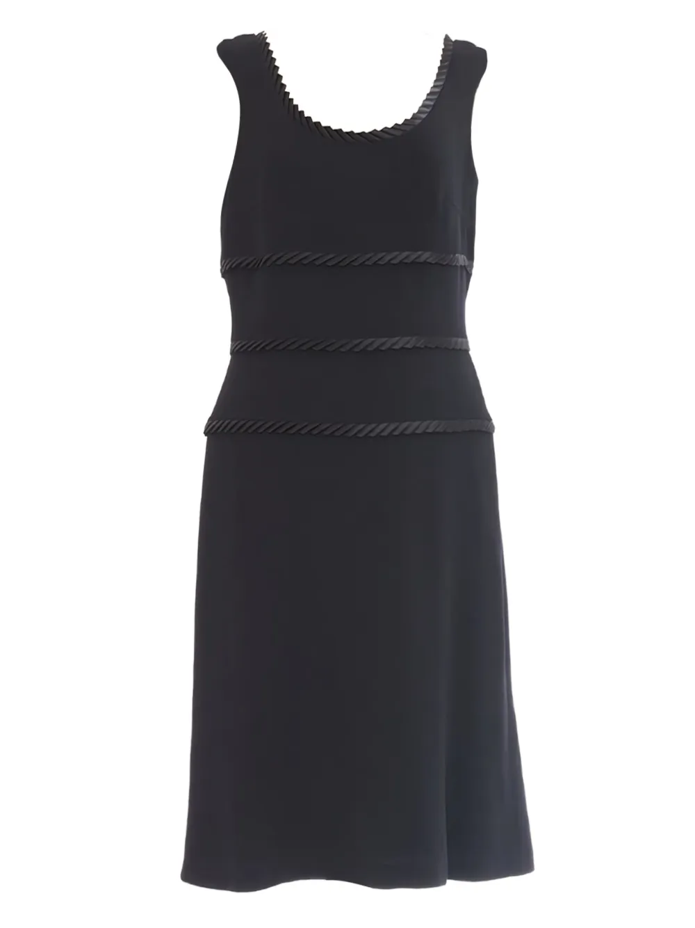 Escada wool ruffled dress - Zwart