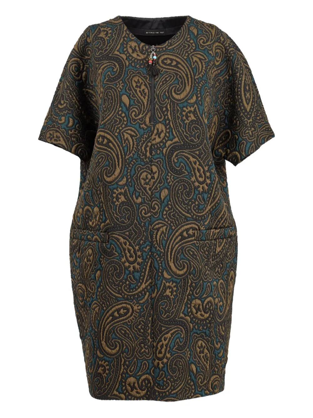 Etro Pre-Owned robe matelassée à motif cachemire | marron | Image 1