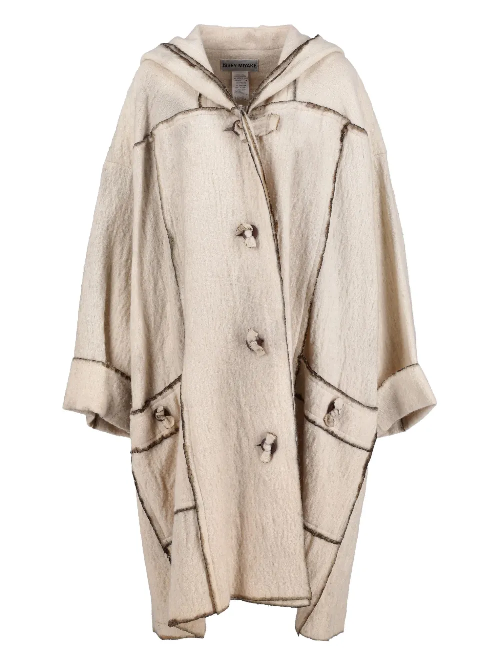 Issey Miyake Pre-Owned abrigo con capucha | neutro | Image 1