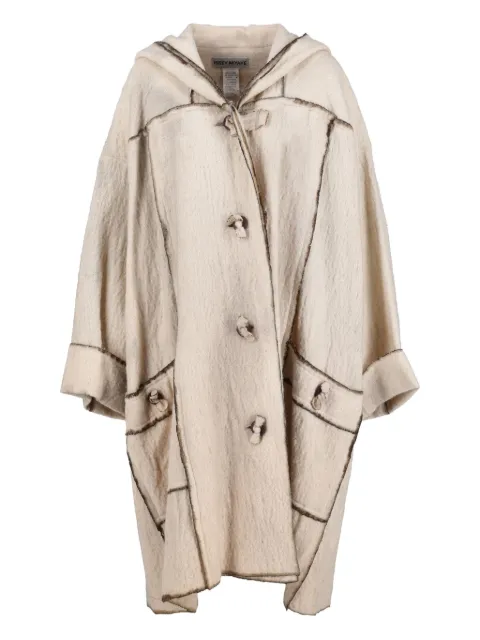 Issey Miyake Pre-Owned hooded coat 