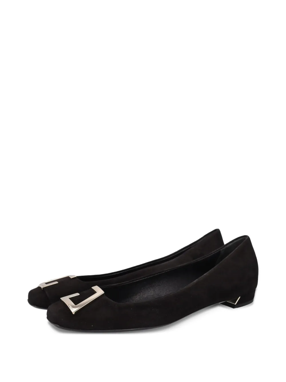 Gucci Pre-Owned Suède ballerina's - Zwart